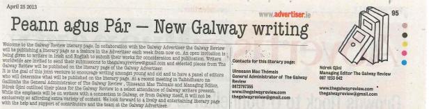 Galway Advertiser (Literary page)