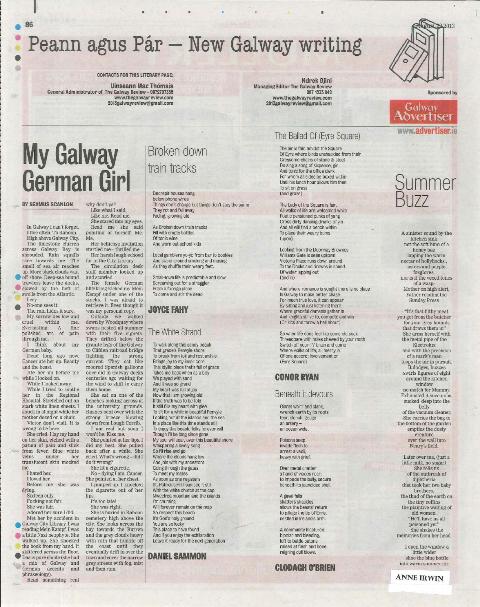Peann agus Pár - New Galway writing 22 August 2013